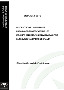 Instrucciones Generales para la OPE 2013