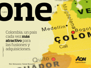 Colombia, un país cada vez más atractivopara las fusiones y