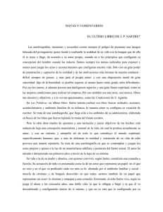 NOTAS Y COMENTARIOS EL ÚLTIMO LIBRO DE J. P. SARTRE*