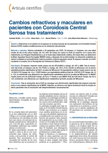 Cambios refractivos y maculares en pacientes con Coroidosis