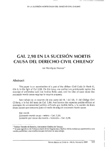 cai. 2,98 en la sucesión mortis causa del derecho civil chileno
