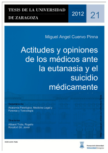 Actitudes y opiniones de los médicos ante la eutanasia y el suicidio