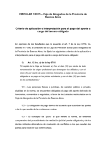 CIRCULAR 1/2015 – Caja de Abogados de la Provincia de Buenos