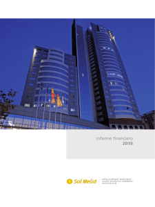 Informe financiero 2010 - Meliá Hotels International