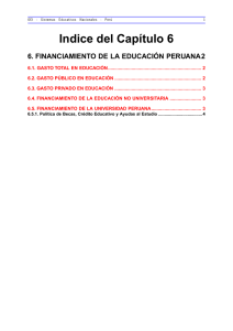6. Financiamiento de la Educación Peruana