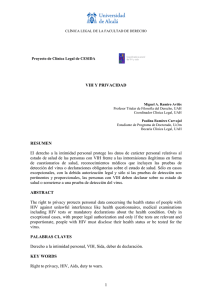 1 VIH Y PRIVACIDAD RESUMEN El derecho a la