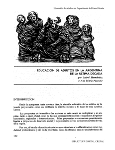 Educación de Adultos en Argentina de la Útima Década