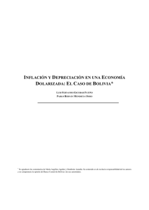 inflación y depreciación en una economía dolarizada