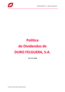 Política de Dividendos de DURO FELGUERA, S.A.