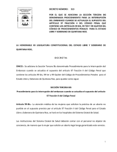 ÚNICO.- Se adiciona la - Poder Legislativo del Estado de Quintana