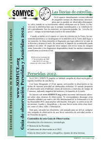 Boletín Perseidas 2012 SOMYCE - Asociación Astronómica Alba