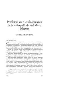 Problemas en el establecimiento de la bibliografía de José María
