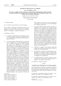 Decisión de Ejecución de la Comisión, de 12 de diciembre de 2012
