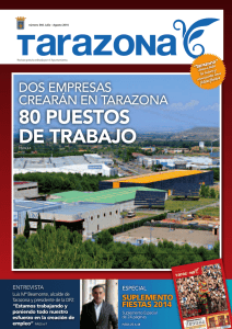 Revista Julio-Agosto 2014 - Ayuntamiento de Tarazona