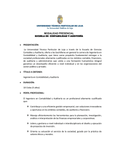 MODALIDAD PRESENCIAL ESCUELA DE CONTABILIDAD