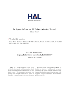 La época ibérica en El Palao (Alcañiz, Teruel) - Hal-SHS
