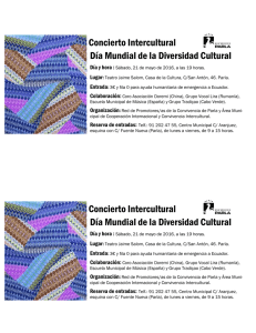 Concierto Intercultural Día Mundial de la Diversidad Cultural