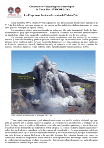 Las Erupciones Freáticas Recientes del Volcán Poás.2009-2010