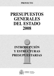 Proyecto Presupuestos Generales del Estado 2008 (III): LIBRO AZUL
