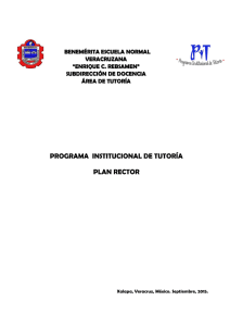 programa institucional de tutoría plan rector