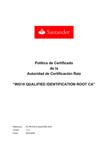 Política de Certificado de la Autoridad de Certificación