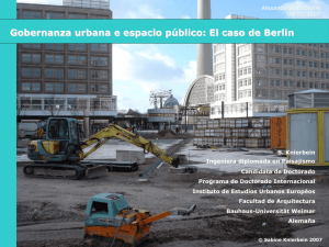 Gobernanza urbana e espacio público: El caso de Berlin