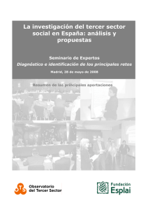 La investigación del tercer sector social en España