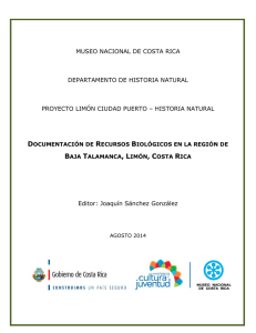 Documentación de recursos biológicos en la región de