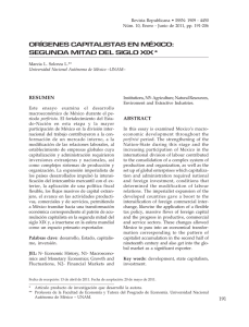 orígenes capitalistas en méxico: segunda mitad del siglo xix