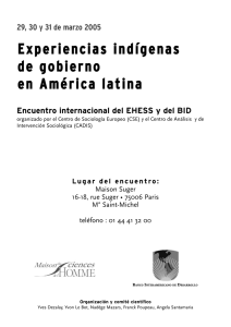 Experiencias indígenas de gobierno en América Latina