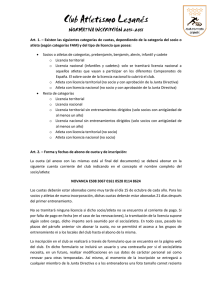 normativa inscripción - Club Atletismo Leganés