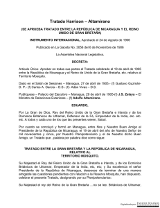 Tratado Altamirano-Harrison, entre Nicaragua y Gran Bretaña que