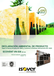 Declaración Ambiental de Producto - ECOVENT VN 038