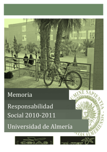 Universidad de Almería Memoria Responsabilidad Social 2010