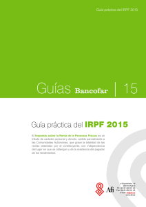 TGuías TBancofarT Guía práctica del IRPF 2015