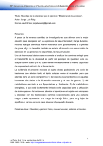 “Desterrando lo aeróbico”. - 11º Congreso Argentino y 6º