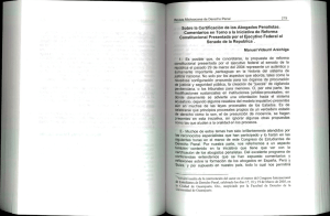 SOBRE LA CERTIFICACIÓN DE LOS ABOGADOS PENALISTAS