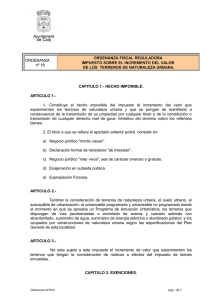 ordenanza fiscal reguladora del impuesto sobre el incremento del