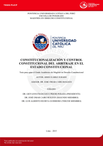 Constitucionalización - Pontificia Universidad Católica del Perú