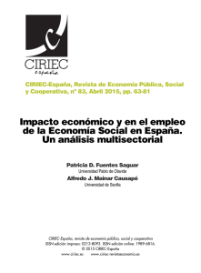 Impacto económico y en el empleo de la - Revista CIRIEC