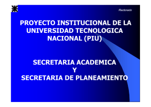 PROYECTO INSTITUCIONAL DE LA UNIVERSIDAD