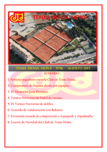 Agosto 2015 - Club de Tenis Denia