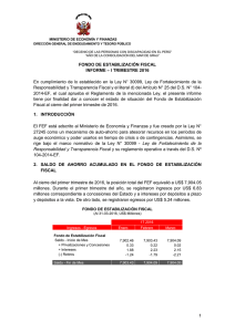 Informe al I Trimestre del 2016