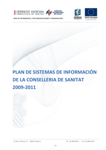 Plan de sistemas de información de la Conselleria de Sanitat 2009