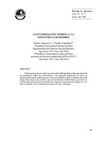 Vol. XV. N" l. CONTAMINACIÓN DEBIDA A LA