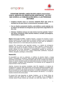 VODAFONE ESPAÑA LANZA EN EXCLUSIVA emporia RL2 CON