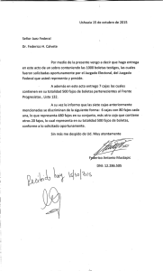 Ushuaia 15 de octubre.de 2015 Señor Juez Federal Dr. Federico H