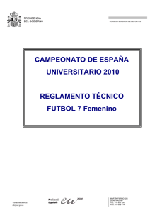 Reglamento de Fútbol 7 en PDF - Consejo Superior de Deportes