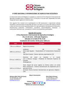 Invitación II Foro Nacional e Internacional de Agrícultura Orgánica
