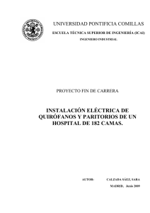 instalación eléctrica de quirófanos y paritorios de un hospital